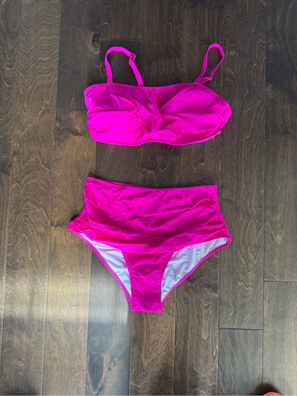 Chic Soul Hot Pink Two-Piece High-Waist Bikini
